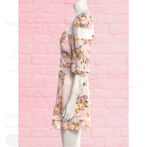 For love & lemons Floral Mini Dress - Picture 3 of 9
